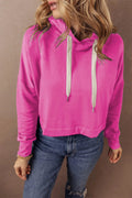 Drawstring Long Sleeve Hoodie - CELIVINE