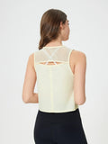Round Neck Cropped Active Tank - CELIVINE
