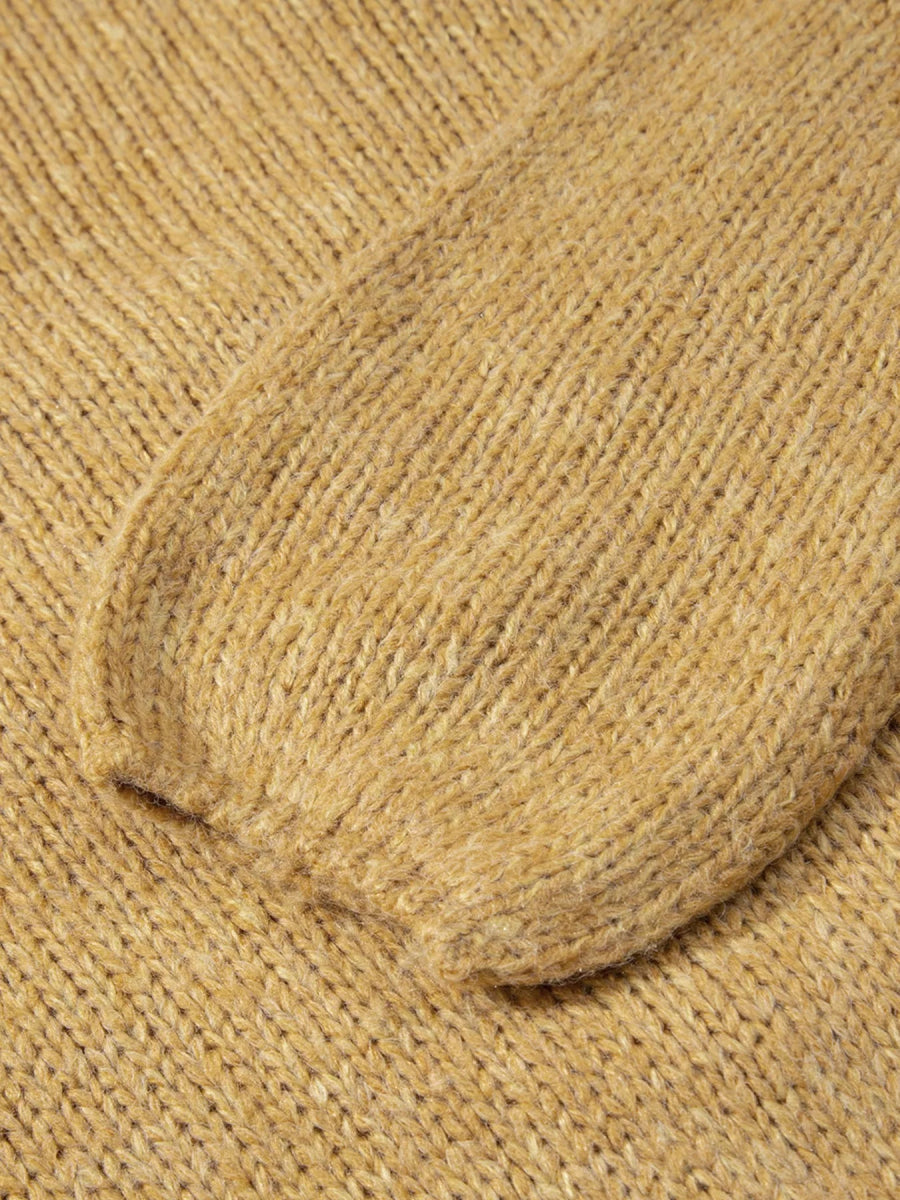 Lantern Sleeve Scallop V Neck Buttoned Front Cardigan - CELIVINE