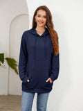 Raglan Sleeve Front Pocket Hoodie - CELIVINE