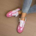 Round Toe Lace Up Sneakers - CELIVINE