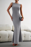 Devine Round Neck Sleeveless Maxi Fishtail Dress - CELIVINE