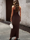 Devine Spaghetti Strap Bodyline Maxi Dress - CELIVINE