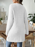 Open Front Long Sleeve Cardigan - CELIVINE