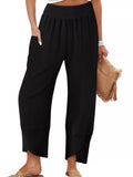 Elastic Waist Pants - CELIVINE