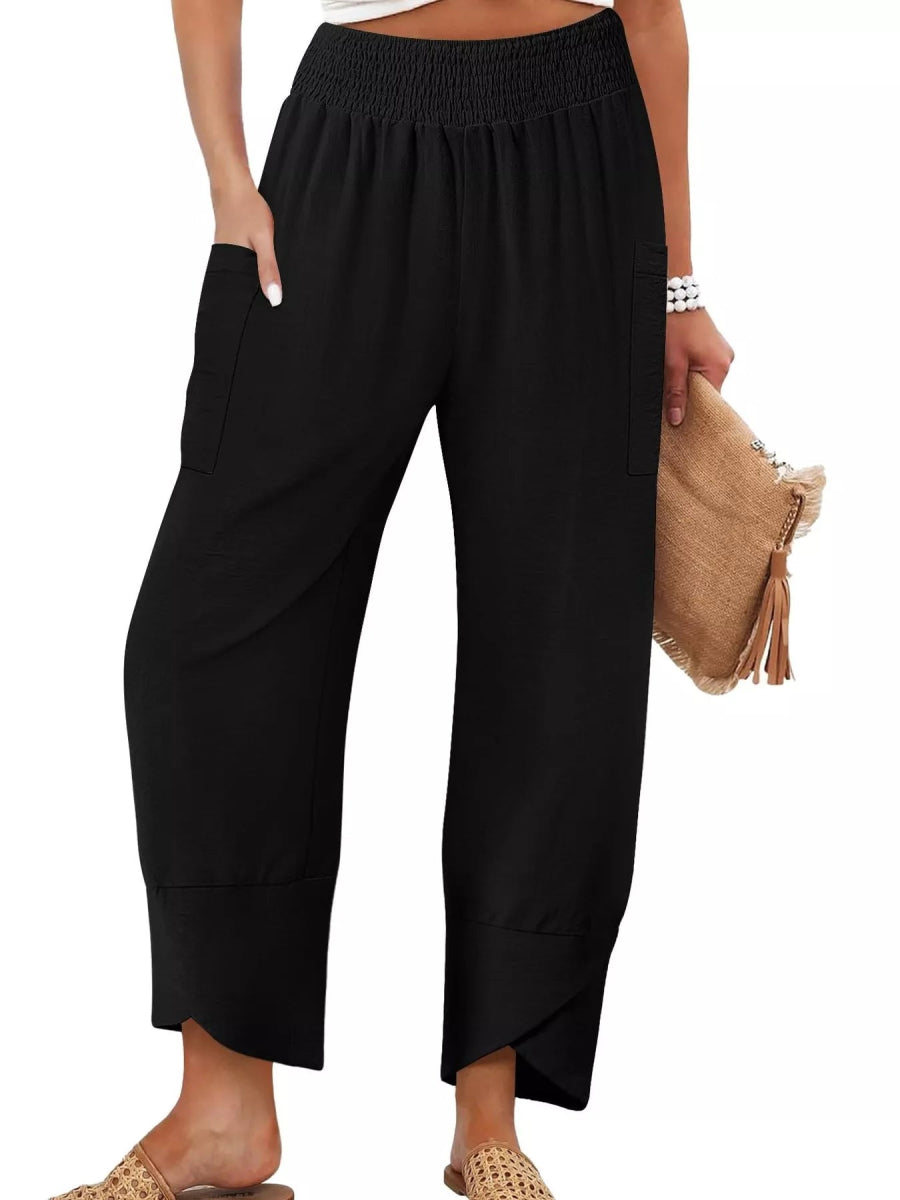 Elastic Waist Pants - CELIVINE