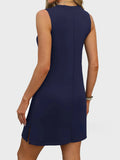 Slit V - Neck Sleeveless Mini Dress - CELIVINE