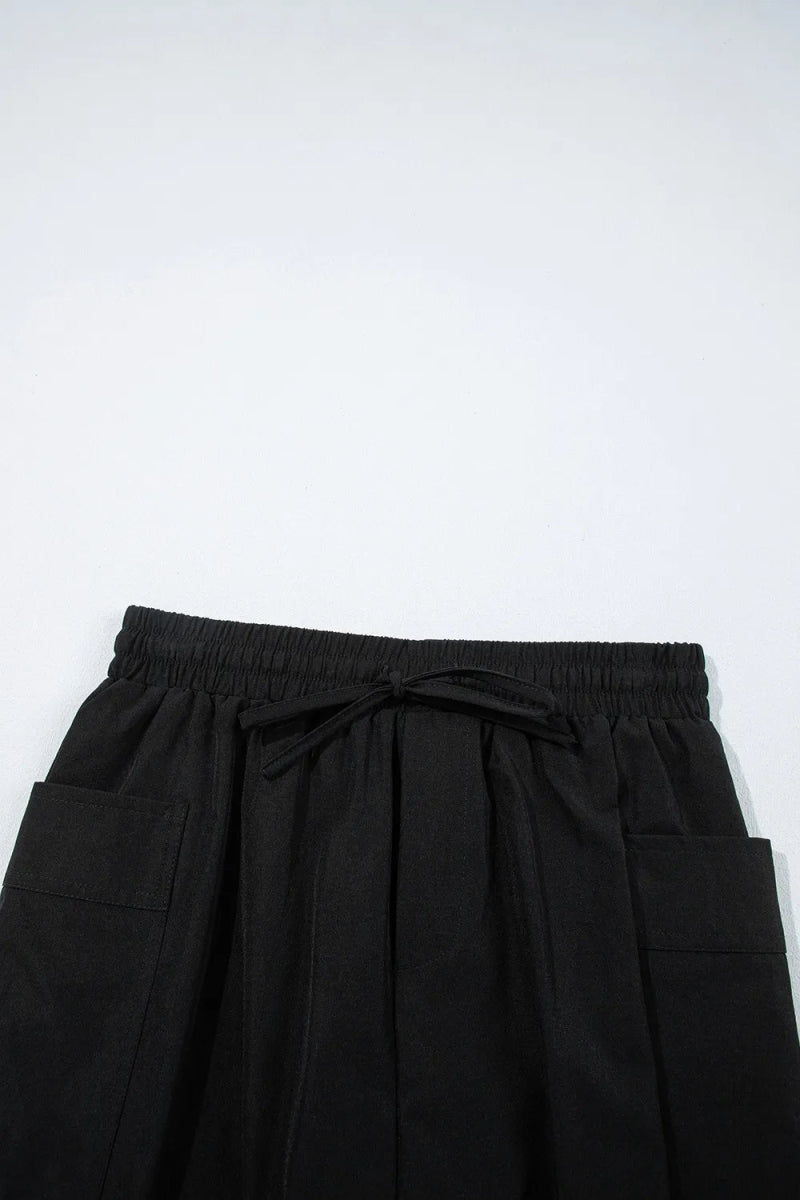 Cargo Pocket Elastic Waist Active Casual Skort - CELIVINE