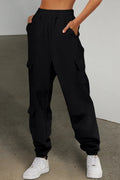 Pocketed Elastic Waist Active Joggers - CELIVINE