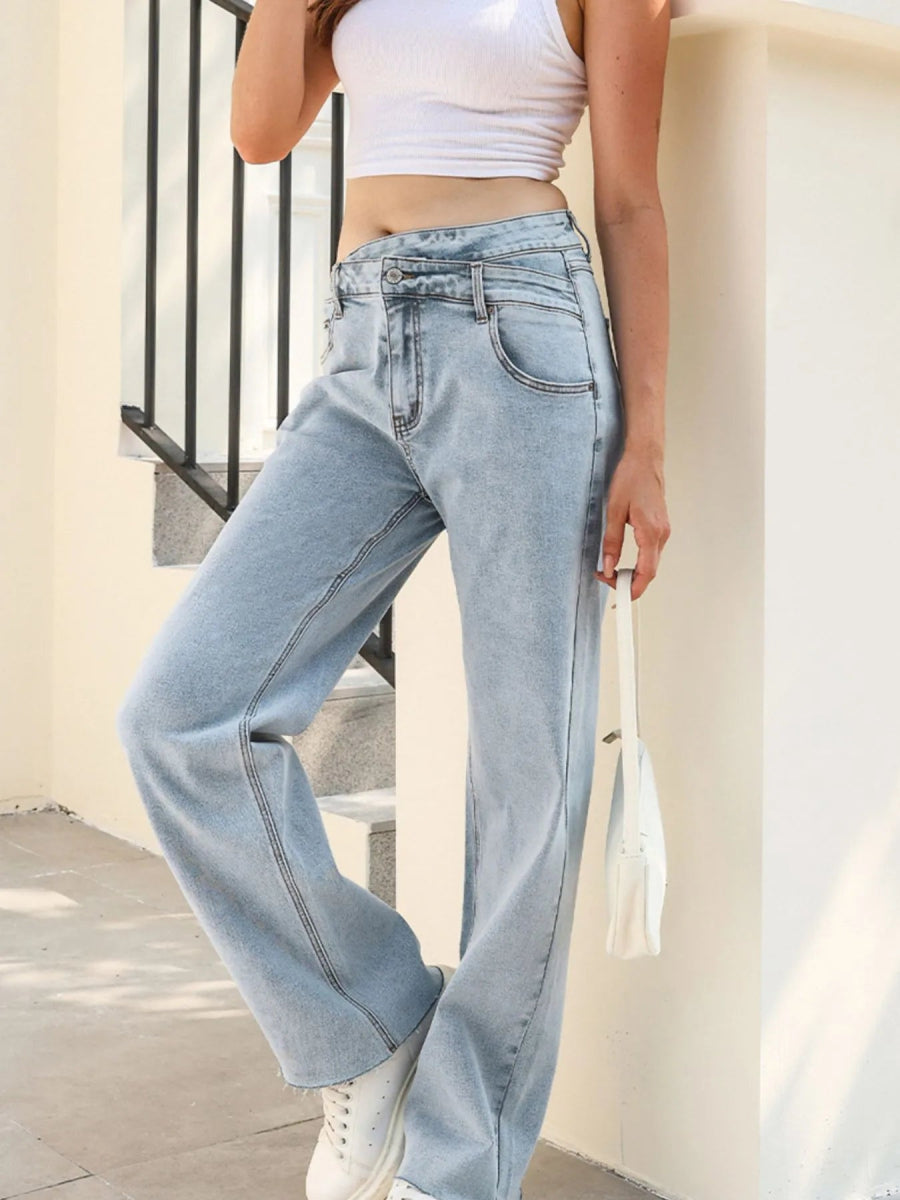 Wide Leg Jeans - CELIVINE
