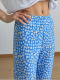 Floral Print Flare Leg Pants - CELIVINE