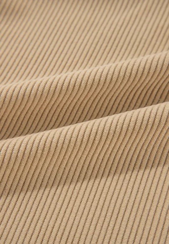 Frill Button Up Long Sleeve Shacket - CELIVINE