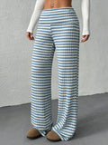 Striped Wide Leg Pants - CELIVINE