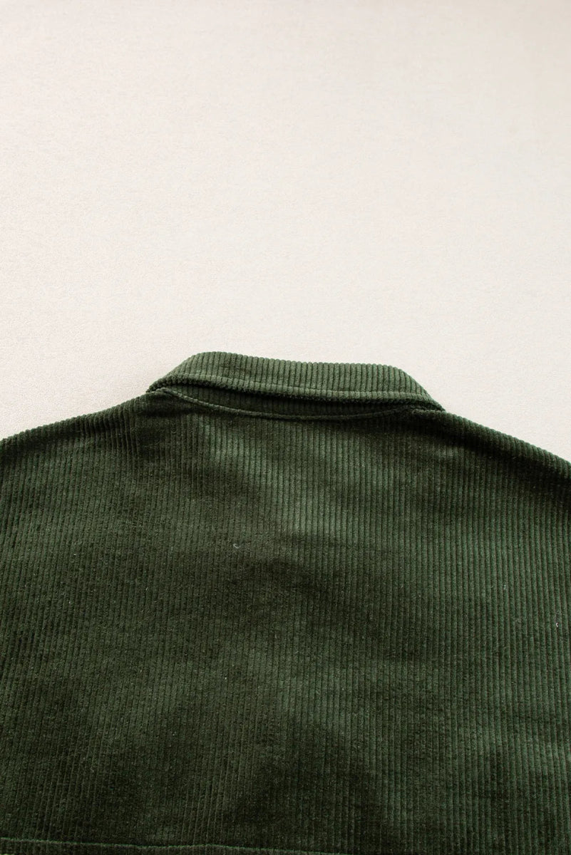 Snap Down Collared Neck Plaid Shacket - CELIVINE