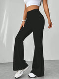High Waisted Flare Pants - CELIVINE