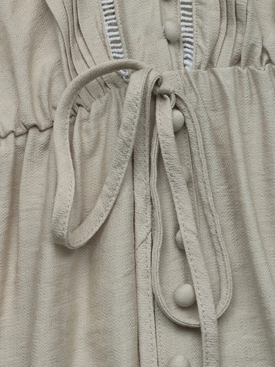 V - Neck Sleeveless Midi Dress - CELIVINE