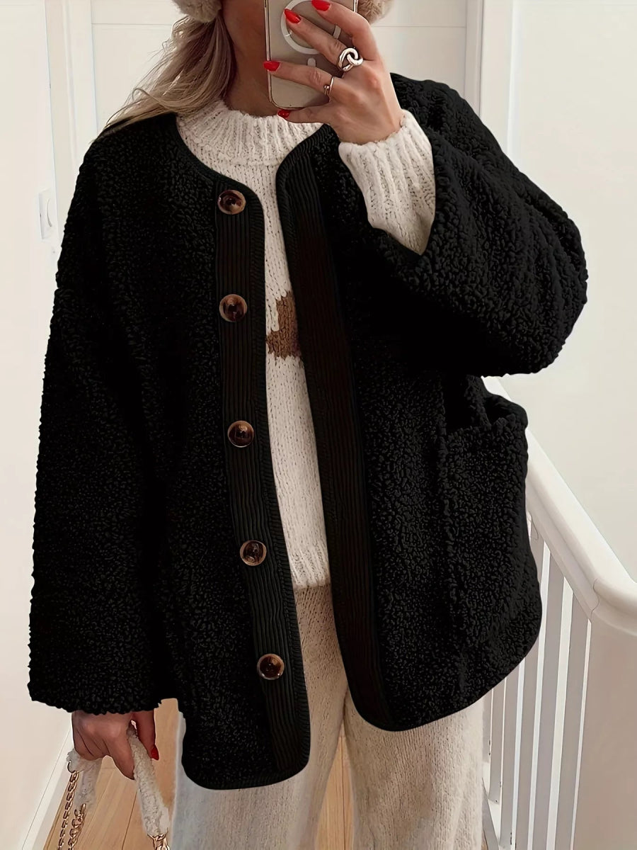 Sherpa Button - Up Outerwear - CELIVINE