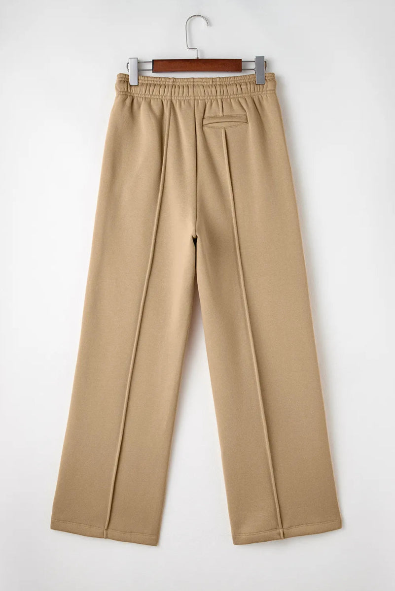 Drawstring Wide Leg Pants with Pockets - CELIVINE