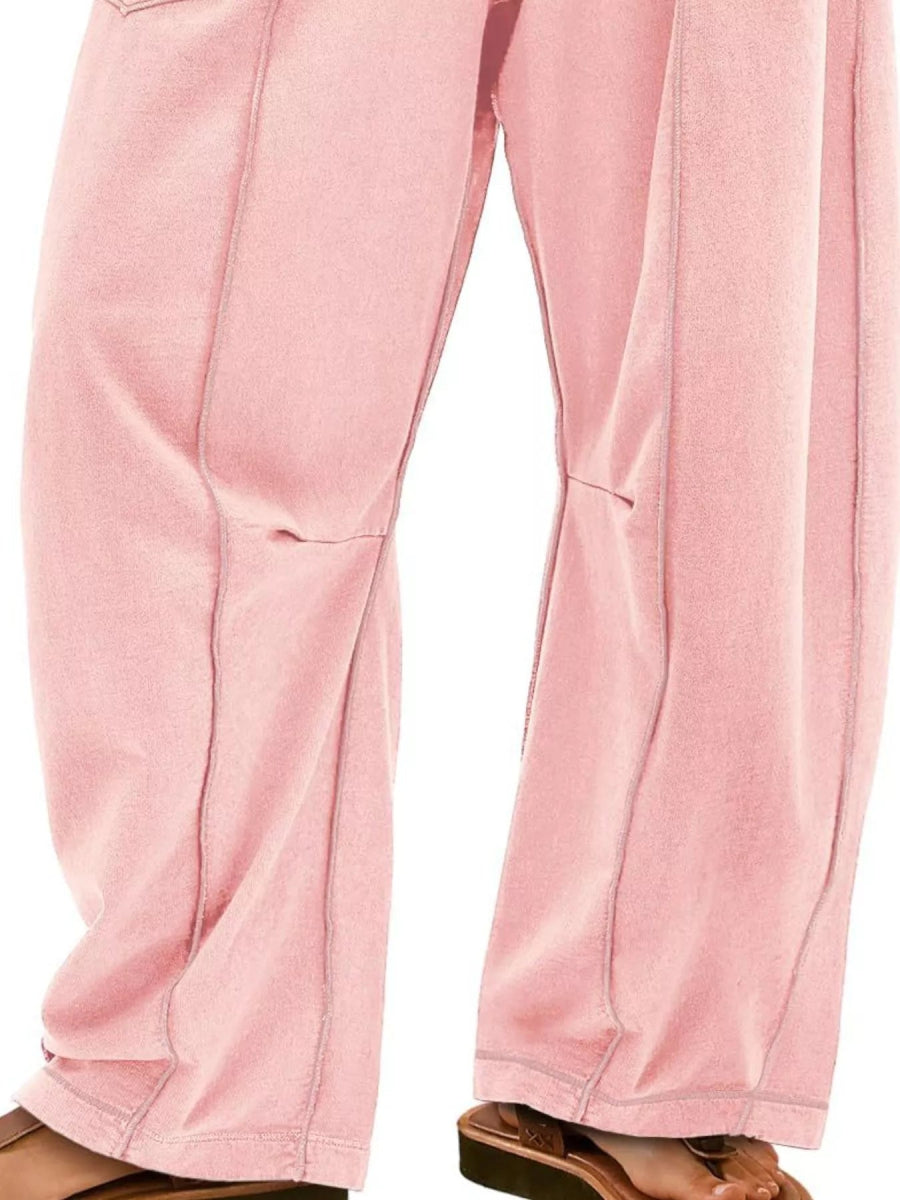 Drawstring Wide Leg Pants - CELIVINE