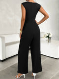 Devine Round Neck Sleeveless Wide Leg Jumpsuit - CELIVINE