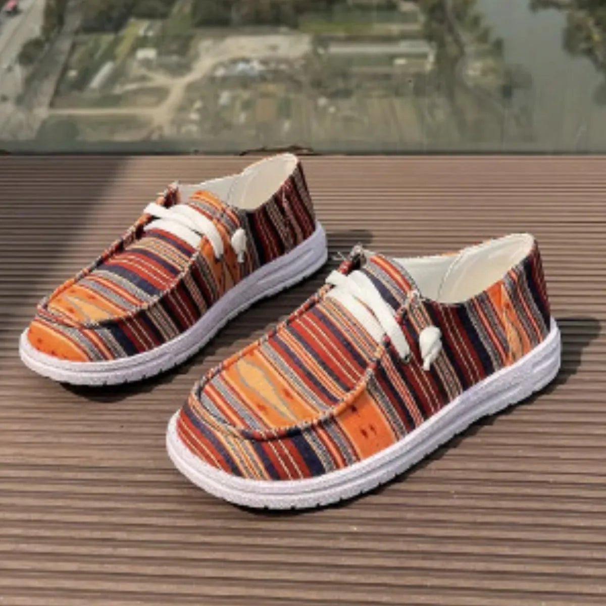 Round Toe Canvas Slip - Ons - CELIVINE