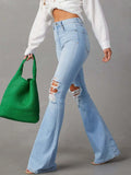 Distressed Jeans with Pockets - CELIVINE