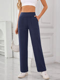 High Waist Active Pants with Pockets - CELIVINE