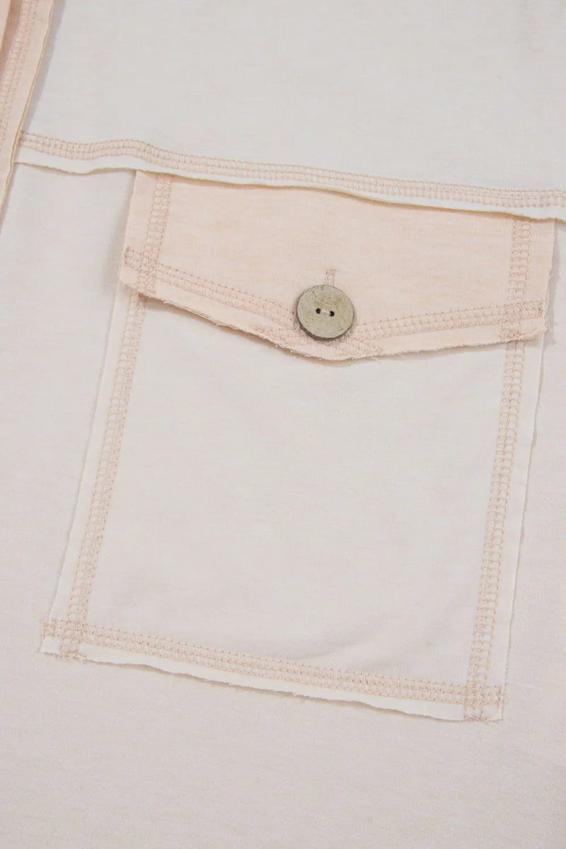 Pocket Front Short Sleeve Wide Leg Jumpsuit - CELIVINE