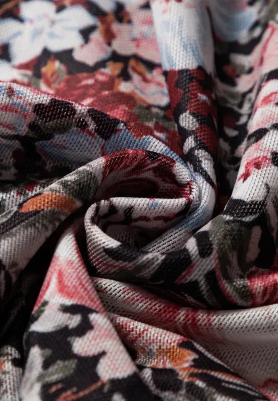 Floral Elastic Waist Maxi Skirt - CELIVINE