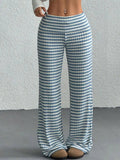 Striped Wide Leg Pants - CELIVINE
