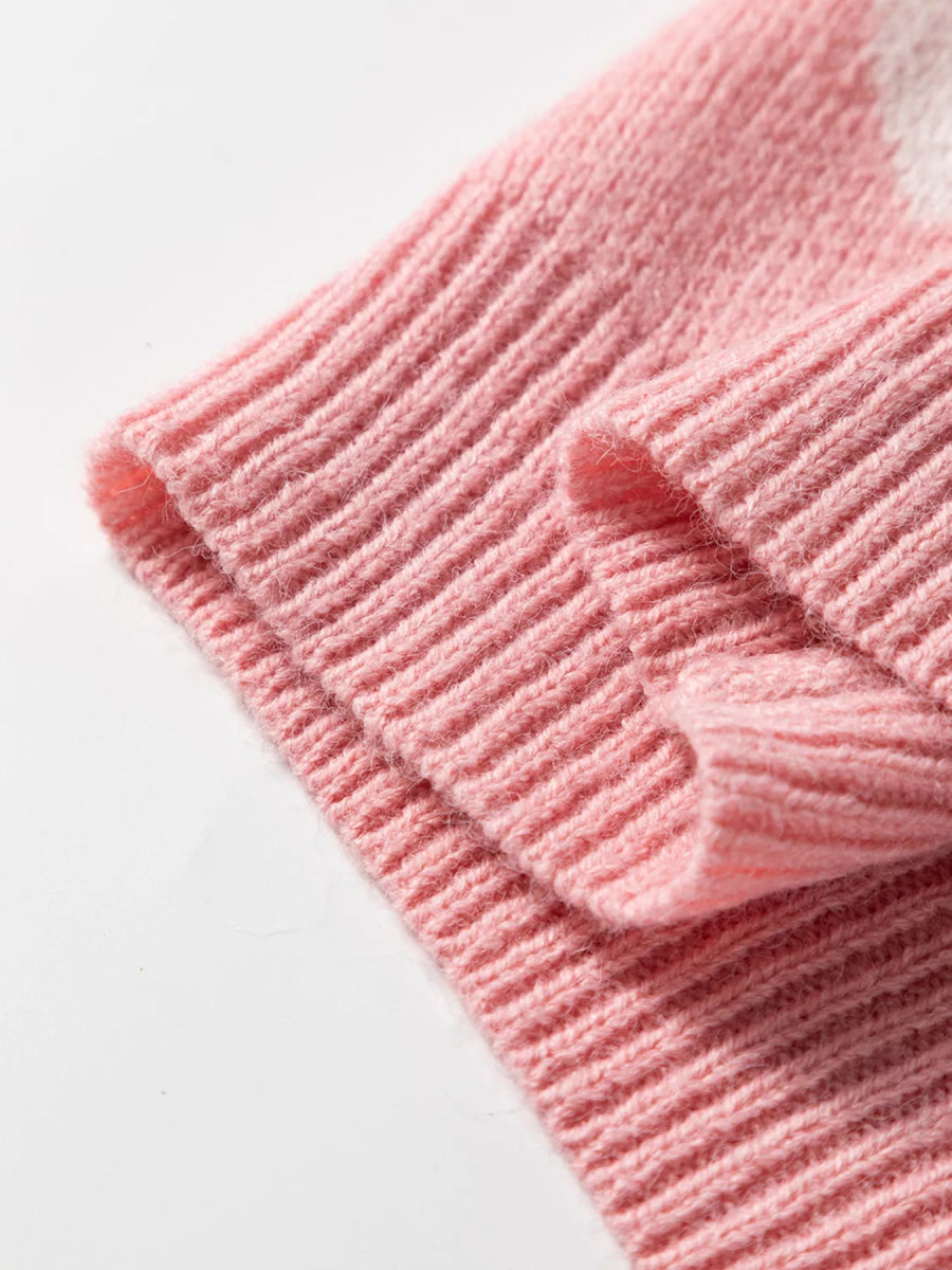 Heart Pattern Button Front Cardigan - CELIVINE