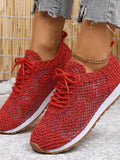 Breathable Mesh Lace - Up Sneakers - CELIVINE