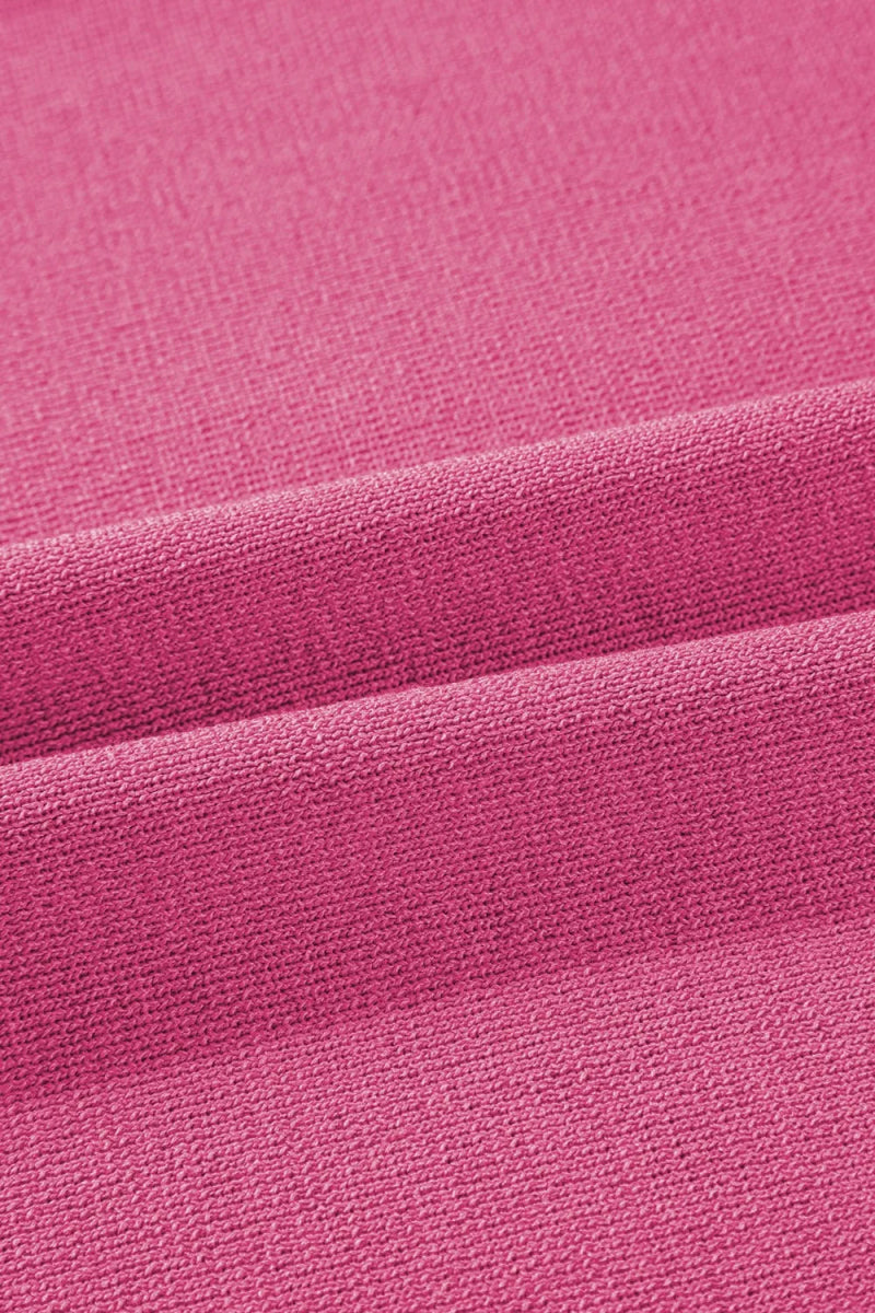 Contrast Trim Round Neck Top and Pants Set - CELIVINE