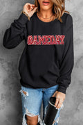 GAME DAY Round Neck Long Sleeve Sweatshirt - CELIVINE