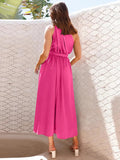Single Shoulder Midi Dress - CELIVINE