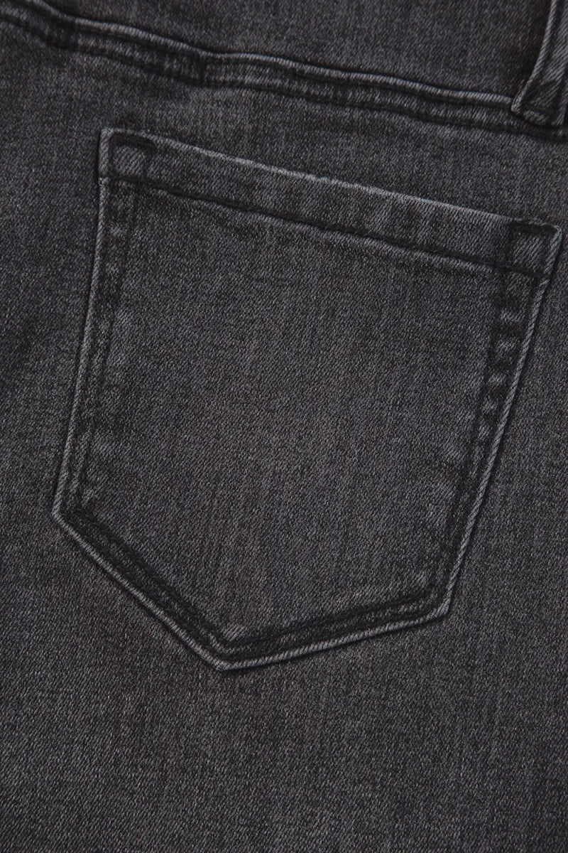 High - Waisted Wide - Leg Vintage Wash Jeans - CELIVINE