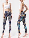 Graphic High Waist Active Leggings - CELIVINE