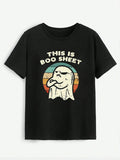 THIS IS BOO SHEET Round Neck T-Shirt - CELIVINE