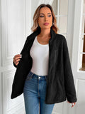 Ivy Lane Zip Up Long Sleeve Fuzzy Jacket - CELIVINE