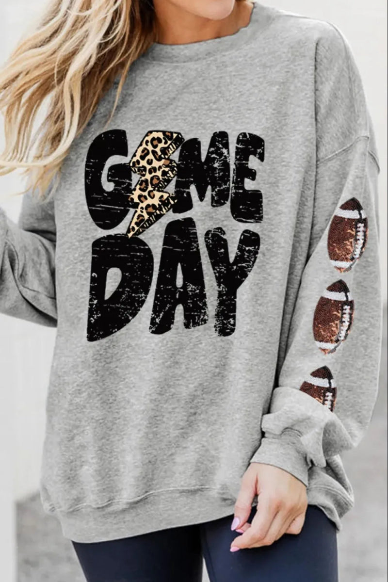 GAME DAY Football Long Sleeve Sweatshirt - CELIVINE