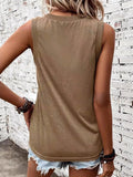 Breathable V - Neck Ribbed - Band Tank Top - CELIVINE