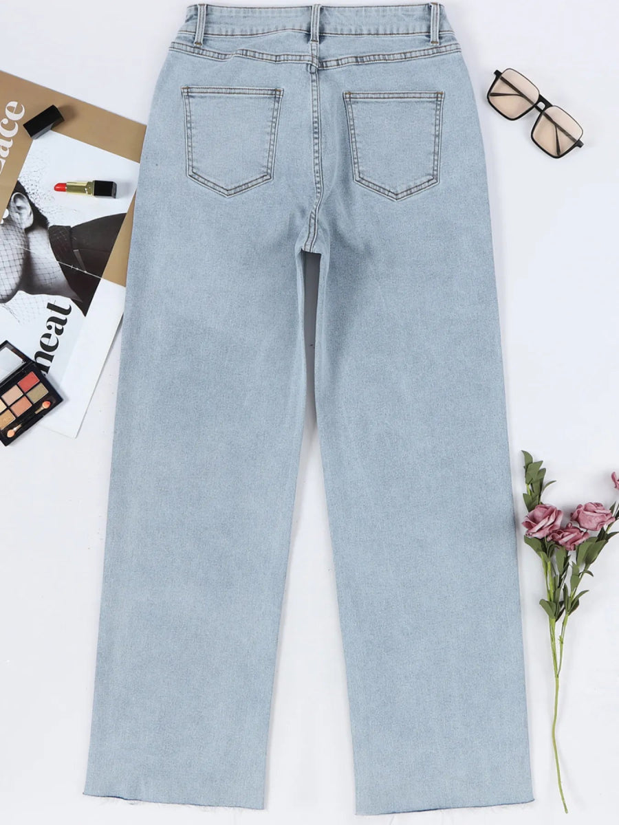 Wide Leg Jeans - CELIVINE