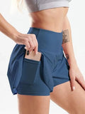 Pocketed High Waist Active Shorts - CELIVINE