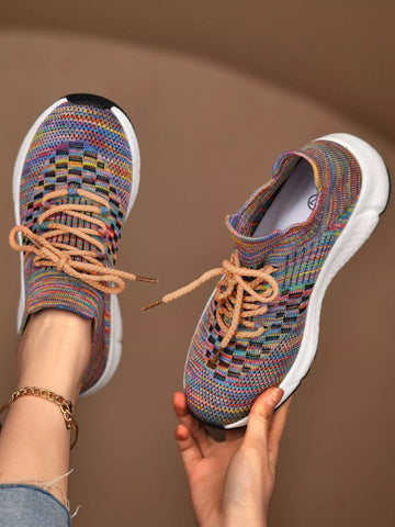 Round Toe Lace Up Athletic - CELIVINE