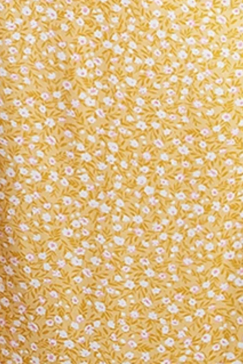 Smocked Printed Square Neck Maxi Cami Dress - CELIVINE