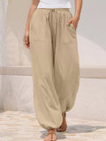 Wide Leg Drawstring Pants - CELIVINE
