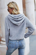 Long Sleeve Fuzzy Hoodie - CELIVINE