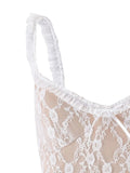 Lace Cami Top with Frill Straps - CELIVINE