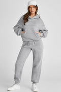 Dropped Shoulder Long Sleeve Hoodie and Pants Active Set - CELIVINE