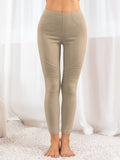 Ribbed Detail Leggings - CELIVINE